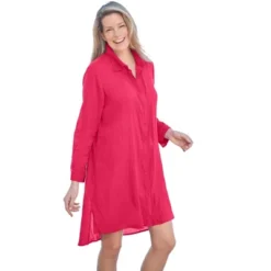 Swim 365 Women’s Plus Size Button-Front Swim Cover Up -Swimwear Promotion Store GUEST 06a1d422 25ff 4029 88c3 d3ce03229e9c