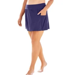 Swim 365 Women’s Plus Size Zip-Pocket Swim Skort -Swimwear Promotion Store GUEST 1c5f8e4d b504 4bd2 b1d5 7e65e6f2182c