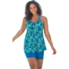 Swim 365 Women’s Plus Size Longer Length Braided Tankini Top