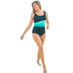 Swim 365 Women’s Plus Size Colorblock One-Piece -Swimwear Promotion Store GUEST 3ff2a088 bd00 4e10 81be 599e5886209e
