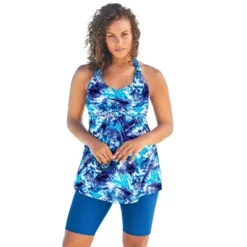 Swim 365 Women’s Plus Size Longer Length Braided Tankini Top -Swimwear Promotion Store GUEST 506c456e 38f8 4cce b540 e4b5c11b3303