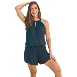 Swim 365 Women’s Plus Size High-Neck Swim Romper -Swimwear Promotion Store GUEST 5b3eee5c f6ab 4635 971a 1c1efd441a64