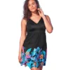 Swim 365 Women’s Plus Size Floral Border Swim Dress