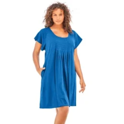 Swim 365 Women’s Plus Size Box-Pleat Cover Up -Swimwear Promotion Store GUEST 5f023769 2930 42f1 b798 b969cac03aaa