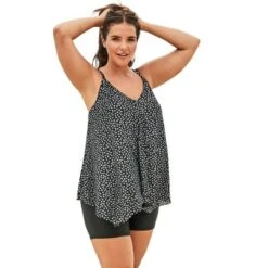 Swim 365 Women’s Plus Size Longer Length Mesh Tankini Top -Swimwear Promotion Store GUEST 612e4eb4 d136 4503 be89 ebd2ce518176