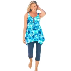 Swim 365 Women’s Plus Size Longer-Length Tankini Top -Swimwear Promotion Store GUEST 74fb52a1 5dfc 464e aba5 8202801634ae