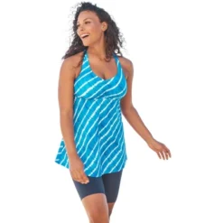 Swim 365 Women’s Plus Size Longer Length Braided Tankini Top -Swimwear Promotion Store GUEST 82a9775f c527 44d4 ae88 e9eab86eb0ed