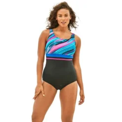 Swim 365 Women’s Plus Size Empire-Waist Swimsuit With Molded Bra -Swimwear Promotion Store GUEST 8b950b83 e976 475b 83ae 2e26bb0f0fd4
