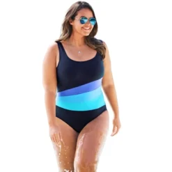 Swim 365 Women’s Plus Size Colorblock One-Piece -Swimwear Promotion Store GUEST 8eb935ba bfff 41e7 af7d 5dd2ecbb8cd5