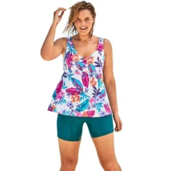 Swim 365 Women’s Plus Size Flowy Tankini Top -Swimwear Promotion Store GUEST 938fa5ed 15fe 4c24 8c2a 0198bf708043