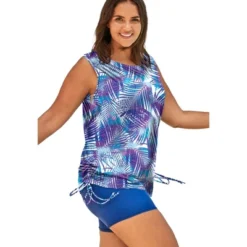 Swim 365 Women’s Plus Size Chlorine Resistant Swim Tank Coverup With Side Ties -Swimwear Promotion Store GUEST 9d24f28e 093e 45f5 aa2d 2aa5b7671b45