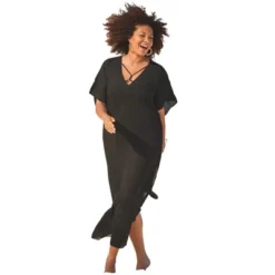 Swim 365 Women’s Plus Size V-Neck Swim Caftan -Swimwear Promotion Store GUEST b0c985c8 dfdb 4cbf 9409 5bfdc8e8eccb