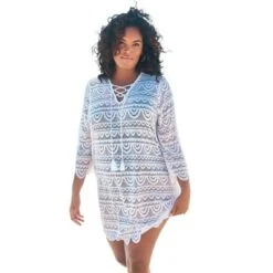 Swim 365 Women’s Plus Size Scallop Lace Cover Up -Swimwear Promotion Store GUEST b2263d2c 25ef 4db0 92b1 84c915f48553