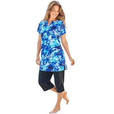 Swim 365 Women’s Plus Size Longer Length Short-Sleeve Swim Tunic 11 Swim 365 Women’s Plus Size Longer Length Short-Sleeve Swim Tunic - Image 11