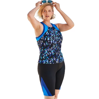 Swim 365 Women’s Plus Size Colorblock Tankini Top With Sun Protection 3 Swim 365 Women’s Plus Size Colorblock Tankini Top With Sun Protection - Image 3