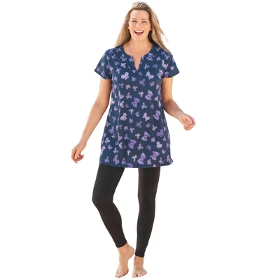 Swim 365 Women’s Plus Size Longer Length Short-Sleeve Swim Tunic 8 Swim 365 Women’s Plus Size Longer Length Short-Sleeve Swim Tunic - Image 8