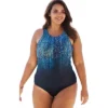 Swim 365 Women’s Plus Size High-Neck One Piece