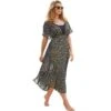 Swim 365 Women’s Plus Size Long Caftan Cover Up