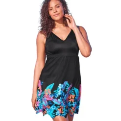 Swim 365 Women’s Plus Size Floral Border Swim Dress 8 Swim 365 Women’s Plus Size Floral Border Swim Dress -Swimwear Promotion Store GUEST dc218866 1b6d 4111 aa93 219062777a79
