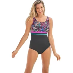 Swim 365 Women’s Plus Size Empire-Waist Swimsuit With Molded Bra -Swimwear Promotion Store GUEST eff54e73 3e22 42ed b80d 3488962aebde