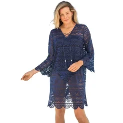 Swim 365 Women’s Plus Size Scallop Lace Cover Up -Swimwear Promotion Store GUEST fa94694b a9e2 41ae 97e9 6435b692f106
