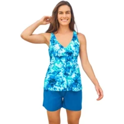 Swim 365 Women’s Plus Size Flowy Tankini Top -Swimwear Promotion Store GUEST fcf80f69 276c 4414 9902 310c262151bc