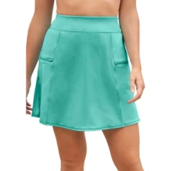 Swim 365 Women’s Plus Size Zip-Pocket Swim Skort -Swimwear Promotion Store GUEST fe609fa3 508d 4fba 9446 ee0c95ef970d